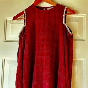 ASOS Cold Shoulder Burgundy Tunic Dress *Size 2